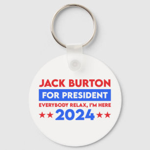 Jack Burton voor President 2024 Sleutelhanger