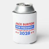 Jack Burton voor President 2028 Blikjeskoeler (Blikje Achterkant)