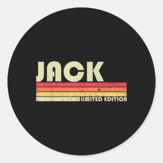 Jack Cadeau Naam Persoonlijk Grappig Retro Vintage Ronde Sticker