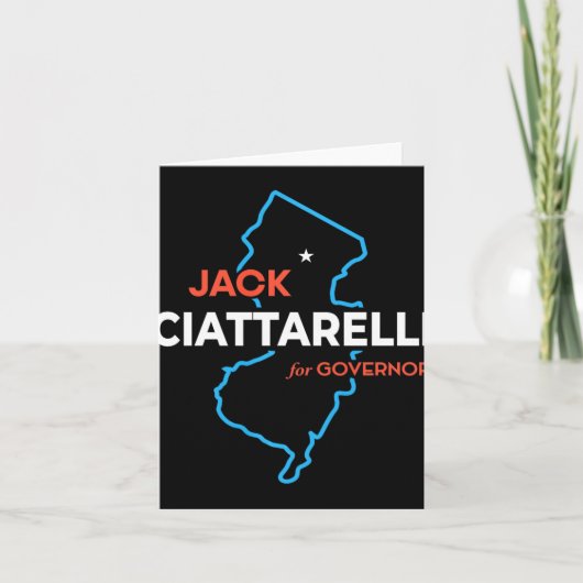 Jack Ciattarelli New Jersey gouverneursverkiezing Kaart (Voorkant)