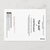 Jack de voiture, carte postale (Dos)