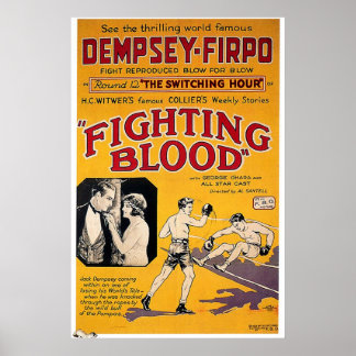 JACK DEMPSEY BOX FILM Fighting Bloo Poster