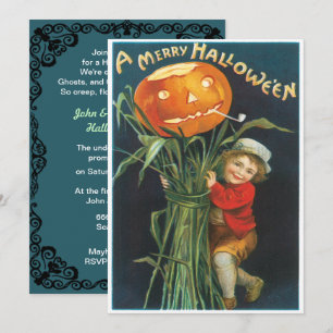  Jack en de pompoen Stalk Halloween Kaart