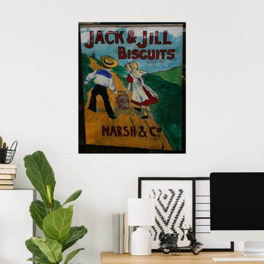 Jack en Jill Biscuits  adverteren poster (Thuiskantoor)
