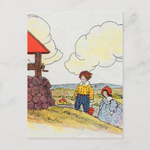 Jack en Jill gingen de heuvel op Kwekerij Rhyme Briefkaart