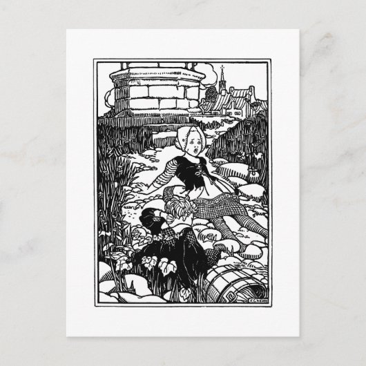 Jack en Jill Nursery Rhyme Briefkaart (Voorkant)