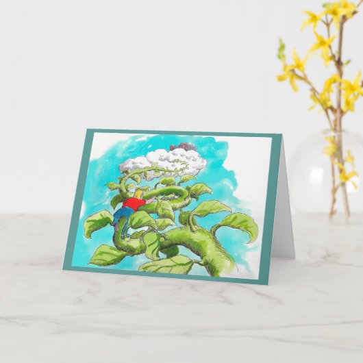 Jack et la carte d'anniversaire beanstalk (Fleur jaune)