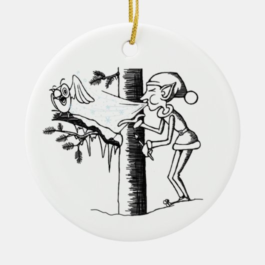 Jack Frost Keramisch Ornament (Voorkant)