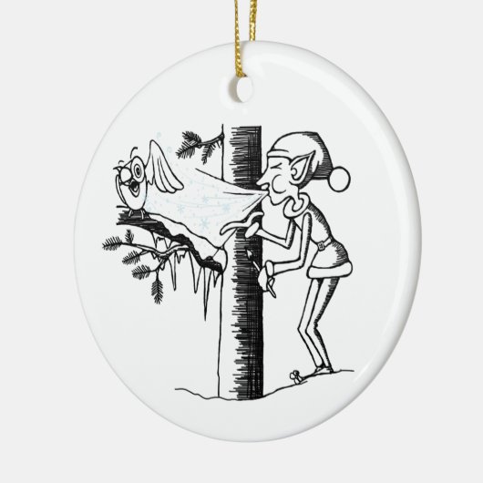 Jack Frost Keramisch Ornament (Links)