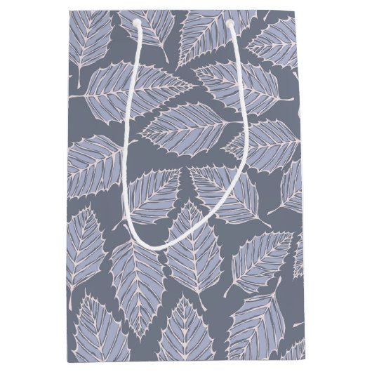 Jack Frost Leaves Pattern Medium Gift Bag Medium Cadeauzakje (Voorkant)