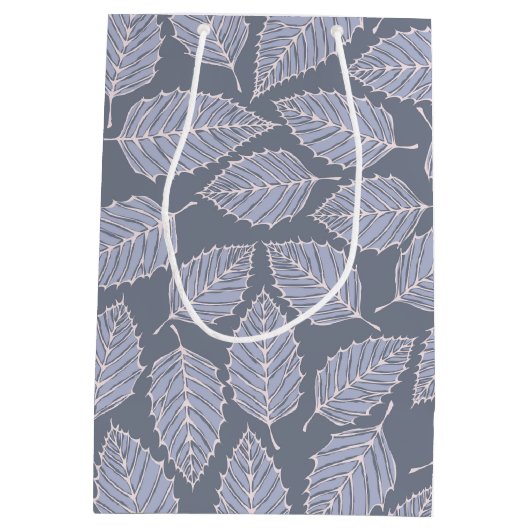 Jack Frost Leaves Pattern Medium Gift Bag Medium Cadeauzakje (Achterkant)