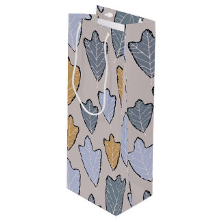 Jack Frost Leaves Pattern Wine Gift Bag Wijn Cadeautas