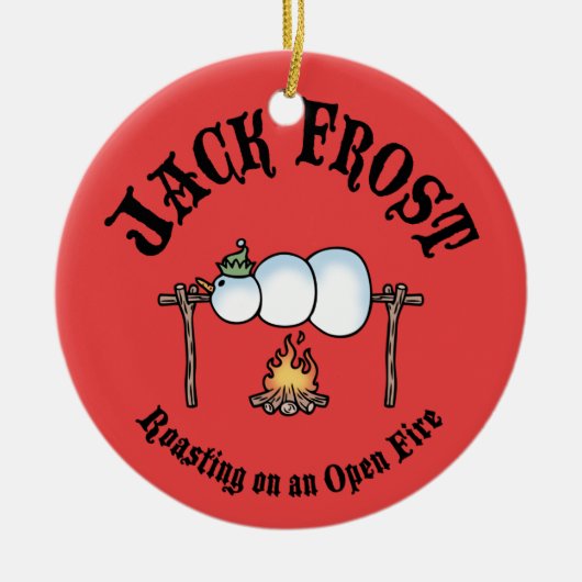 Jack Frost Roasting Keramisch Ornament (Voorkant)