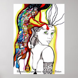 Jack in de box Girl Portret Poster