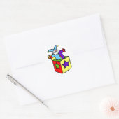 Jack in de doos! ronde sticker (Envelop)