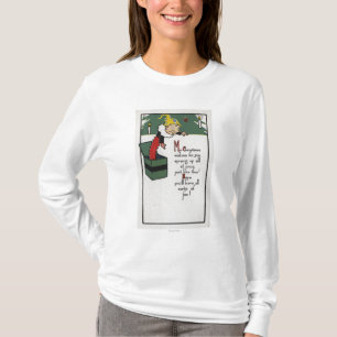 Jack-in-the-Box die kerstwensen verzendt T-shirt
