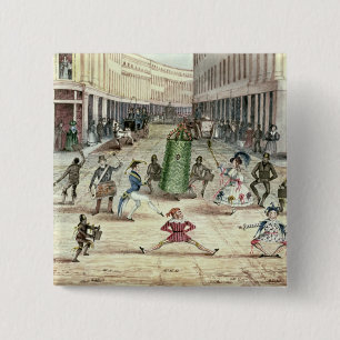 Jack in the Green, May Day Celebrations of the Chi Vierkante Button 5,1 Cm