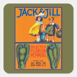 Jack & Jill Florida Peppers Vierkante Sticker