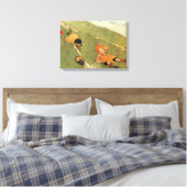 Jack & Jill Nursery Rhyme Stretched Canvas Print (Insitu (Slaapkamer))