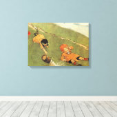 Jack & Jill Nursery Rhyme Stretched Canvas Print (Insitu (Houten vloer))