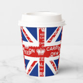 Jack Keep Calm van de UK Union Papieren Bekers (Achterkant)