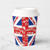 Jack Keep Calm van de UK Union Papieren Bekers (Rechts)