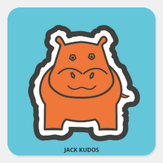 Jack Kudos Blue Vierkante Sticker
