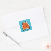 Jack Kudos Blue Vierkante Sticker (Envelop)