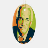 Jack Layton HerdenkingsorMenings Keramisch Ornament (Rechts)