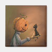 Jack le chat citrouille aimant Halloween (Devant)