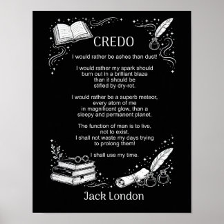 Jack Londons Credo Poster
