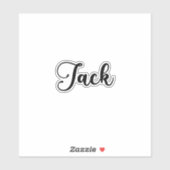 Jack Name - Handgeschreven kalligrafie Sticker (Vel)
