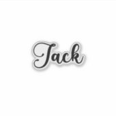 Jack Name - Handgeschreven kalligrafie Sticker (Voorkant)