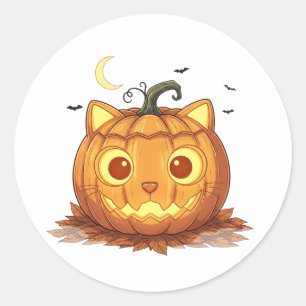 Jack-O’-Fold – Schotse Vouw Kat Gezicht Jack-o’-La Ronde Sticker