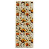 Jack-o-Ghost Geel Wijn Cadeautas (Voorkant)