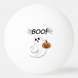 Jack-o'-lantaarn en een witte geest boek Halloween Pingpongballen