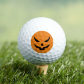 Jack O lantaarn pompoen Sinaasappel & zwart Hallow Golfballen (Insitu Shirt)