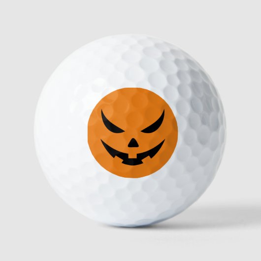 Jack O lantaarn pompoen Sinaasappel & zwart Hallow Golfballen (Voorkant)