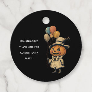 Jack o lantaarn w/Ballons Halloween Bedankjes Labels