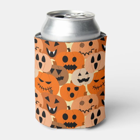 Jack-o-Lantaarns Blikjeskoeler (Blikje Voorkant)