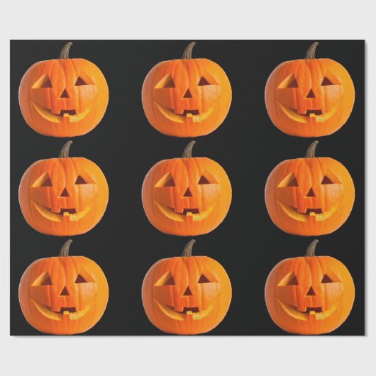Jack-O-Lantaarns papier voor het ompakken (Vlak)