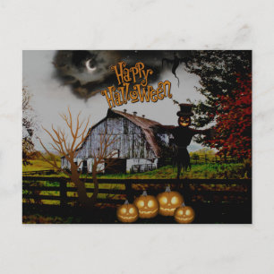 *~* Jack-o-Lantaarns - Scarecrow HALLOWEEN Briefkaart