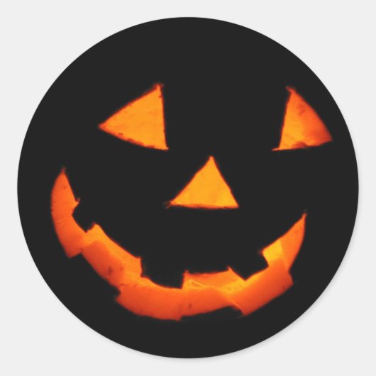 Jack-o'-Lantaarnstickers Ronde Sticker (Voorkant)