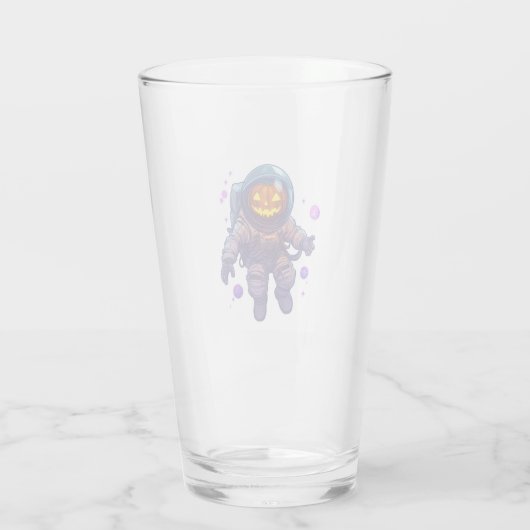 Jack-o'-Lantern Astronaut Glas (Achterkant)