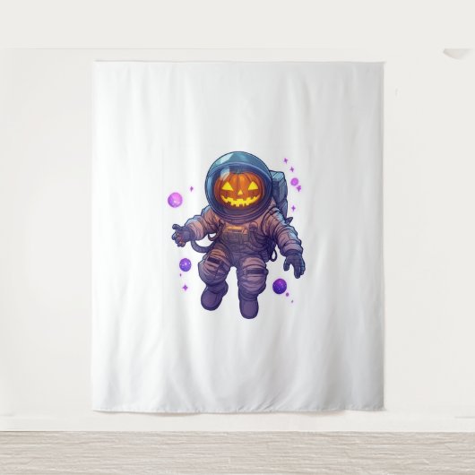 Jack-o'-Lantern Astronaut Wandkleed (Voorkant)