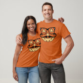 Jack-o'-lantern avec la moustache et le T-shirt en (Unisexe)