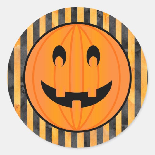 Jack-o'-lantern avec Stickers Stripes Halloween (Devant)