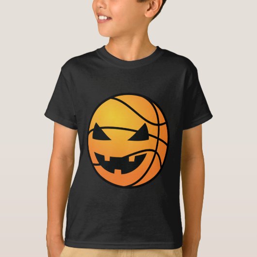 Jack O Lantern Basketbal Grappig Halloween T-shirt (Voorkant)