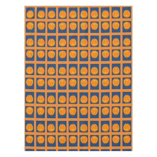 Jack o' Lantern bleu et orange nappe (Devant)