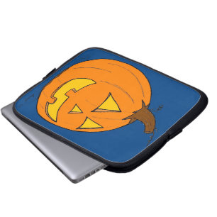 Jack o' Lantern Blue-laptophoes Laptop Sleeve